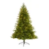Nearly Natural 6.5 ft. Pre-Lit Colorado Mountain Fir Natural Look Artificial Christmas Tree with 400 Clear LED Lights