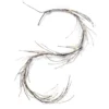 Noble House 6 ft. Snowy White Battery Operated Pre-Lit Warm White LED Artificial Christmas Garland