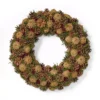 Noble House 18.5 in. Natural Brown Unlit Artificial Christmas Wreath with Pine Cones