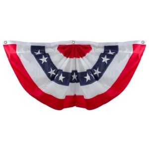 Northlight 48 in. x 24 in. Red White and Blue USA Pleated American Bunting Flag