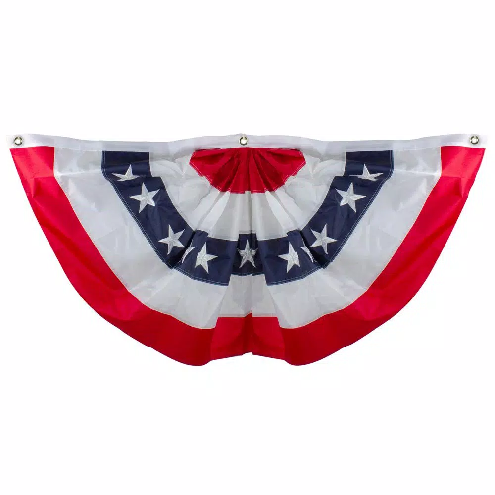 Northlight 48 in. x 24 in. Red White and Blue USA Pleated American Bunting Flag