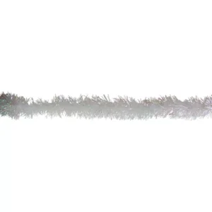 Northlight 50 ft. 6-Ply Unlit Festive Shiny White Iridescent Christmas Tinsel Garland