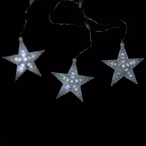 Northlight 2 ft. 3-Light White Cascading Snowfall Star Christmas LED Lights