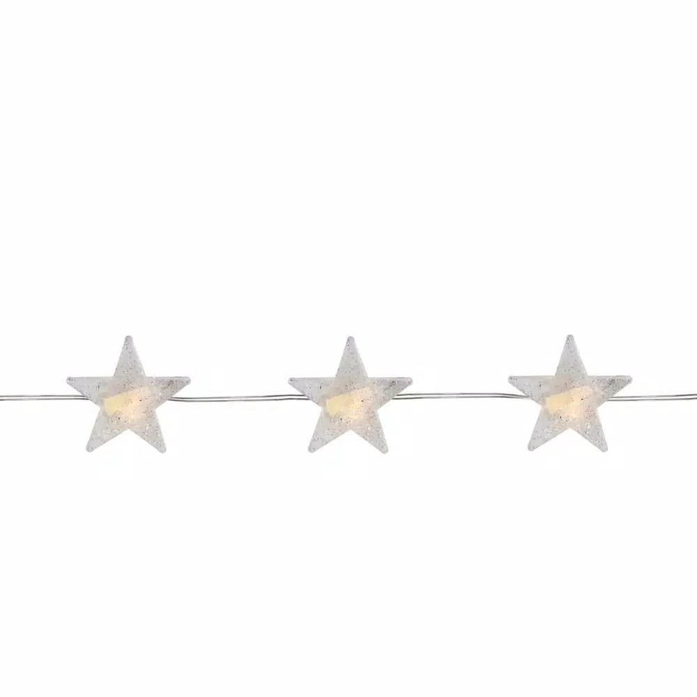 Northlight 20-Light LED Warm White Star Micro Fairy Christmas Lights with 6 ft. Copper Wire