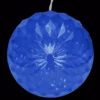 Northlight 6-Light 20-LED Blue Hanging Crystal Sphere Ball Outdoor Christmas Decoration