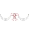 Northlight 155-Light 3-Piece Lighted Red and White Bow and Swag Christmas Decoration