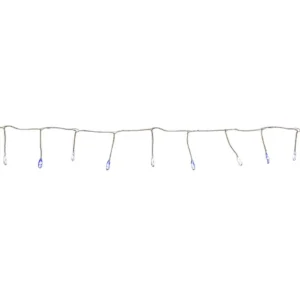 Northlight 40-Light LED Blue and White Fairy Christmas Lights with Remote Control 6 ft.