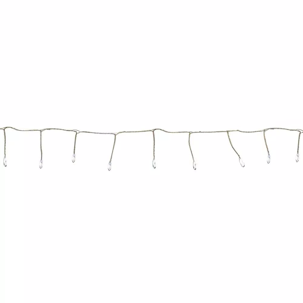 Northlight 40-Light LED Pure White Fairy Christmas Lights with Remote Control 6 ft.