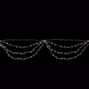 Northlight 6 ft. 100-Light Count Red, Blue and Clear 4th of July Mini Swag Lights with White Wire