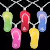 Northlight 7.25 ft. 10-Light Clear Summer Flip Flop Novelty Incandescent Mini String Lights with White Wire Bulbs