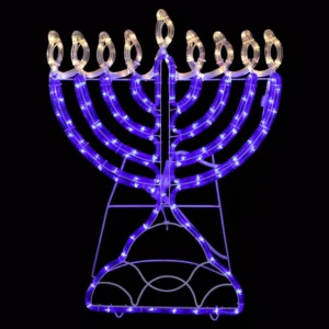 Northlight 23 in. Warm White LED Rope 156-Light Menorah Commercial Hanukkah Decoration