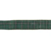 Northlight 2.5 in. x 16 yds. Green and Gold Plaid Wired Craft Ribbon