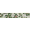 Northlight 2.5 in. x 16 yds. Christmas Holly Berries Wired Craft Ivory Ribbon