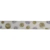 Northlight 2.5 in. x 16 yds. Gold and Silver Glitter Polka Dots on Metallic Wired Ribbon