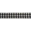 Northlight 2.5 in. x 16 yds. Double Sided Black and White Buffalo Check Wired Ribbon