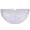 Northlight 48 in. White Iridescent Holographic Glittered Christmas Tree Skirt
