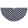 Northlight 20 in. White and Black Buffalo Plaid Mini Christmas Tree Skirt
