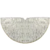 Northlight 48 in. White and Gold Wood Grain Pattern Christmas Tree Skirt