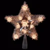 Northlight 9 in. Lighted Silver Tinsel Star Christmas Tree Topper in Clear Lights