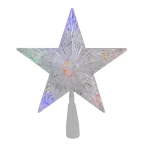Northlight 10 in. LED Lighted 5 Point Star Christmas Tree Topper with Multi-Lights