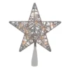 Northlight 9.5 in. Lighted 5 Point Silver Wire Star Christmas Tree Topper with Clear Lights