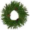 Northlight 32 in. Unlit Green Cypress with Pinecones and White Berries Artificial Christmas Wreath