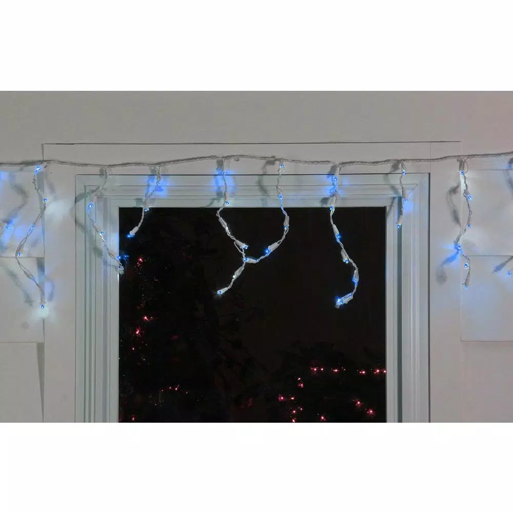 Northlight 6.75 ft. 100-Light Blue LED Wide Angle Icicle Lights