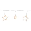 Northlight 7 ft. 6-Light Clear Star Shaped Icicle Christmas Lights with White Wire