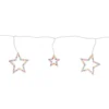 Northlight 7 ft. 100-Light Multi-Color Star Shaped Mini Icicle Christmas Incandescent Lights with White Wire