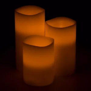 Lavish Home 3-Piece LED Flameless Votive Candle Set with Remote