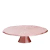 Old Dutch 12-1/2 in. D Rose Gold "Lily Pad" Cake Stand