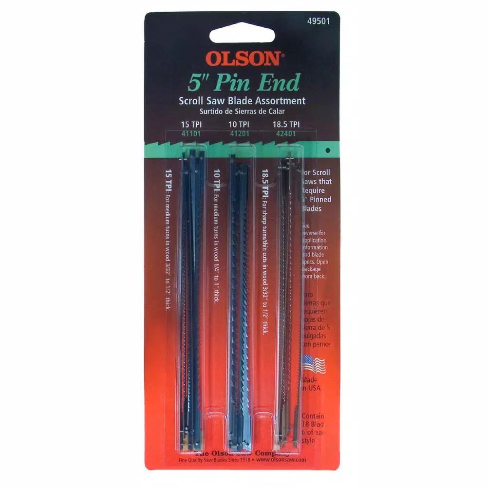 Olson Saw #3/0 x 5 in. L 61-TPI Plain End High Carbon Steel Jewelers Saw Blade (144-Pack)