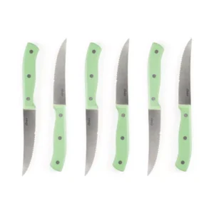 Oster Evansville 14 -Piece Stainless Steel Knife Set with Storage Block in Turquoise
