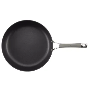 Circulon Elementum 12 in. Hard-Anodized Aluminum Nonstick Skillet in Oyster Gray with Glass Lid