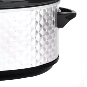 Brentwood Appliances Diamond 7 Qt. Pearl Slow Cooker with Tempered Glass Lid