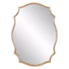 Pinnacle Medium Irregular Gold Hooks Art Deco Mirror (35.75 in. H x 26.25 in. W)