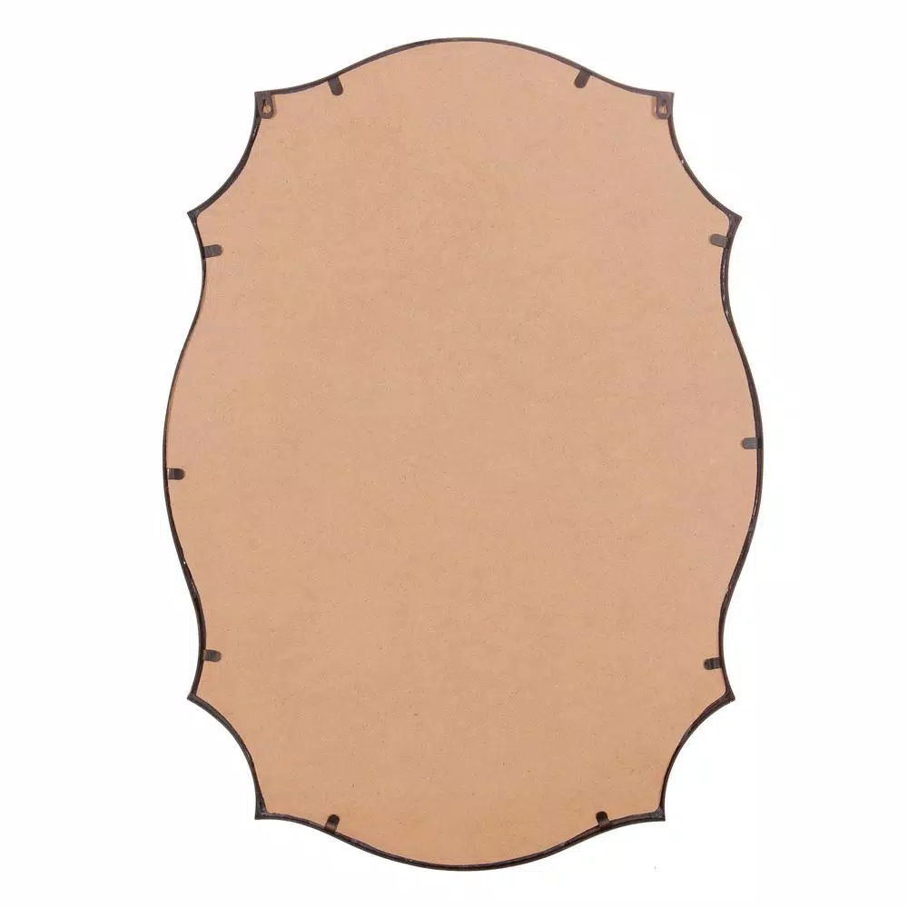 Pinnacle Medium Irregular Gold Hooks Art Deco Mirror (35.75 in. H x 26.25 in. W)