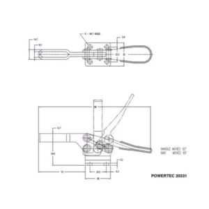 POWERTEC 500 lbs. Horizontal Quick-Release Toggle Clamp (10-Pack)