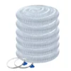 POWERTEC 2-1/2 in. x 50 ft. Flexible PVC Dust Collection Hose with 2 Key Hose Clamps, Clear Color