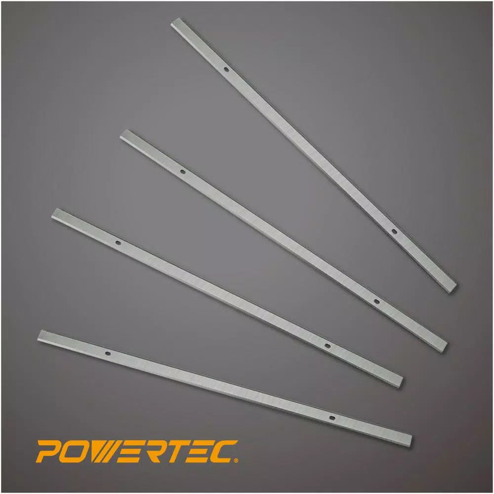 POWERTEC 13 in. HSS Replacement Planer Blades for the Ryobi Planer AP1300- 2 Sets 4 Knives