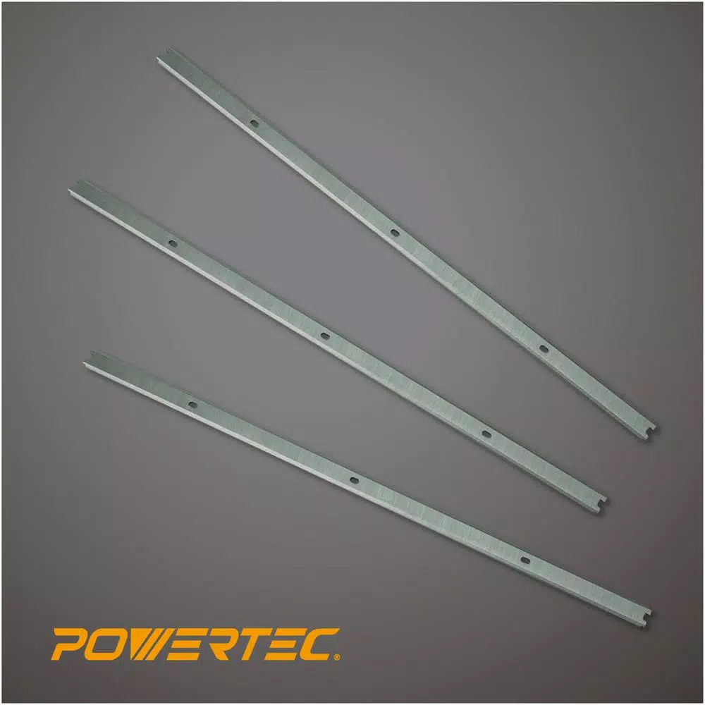 POWERTEC 13-3/8 in. High-Speed Steel Planer Knives for Ridgid R4330 (Set of 3)
