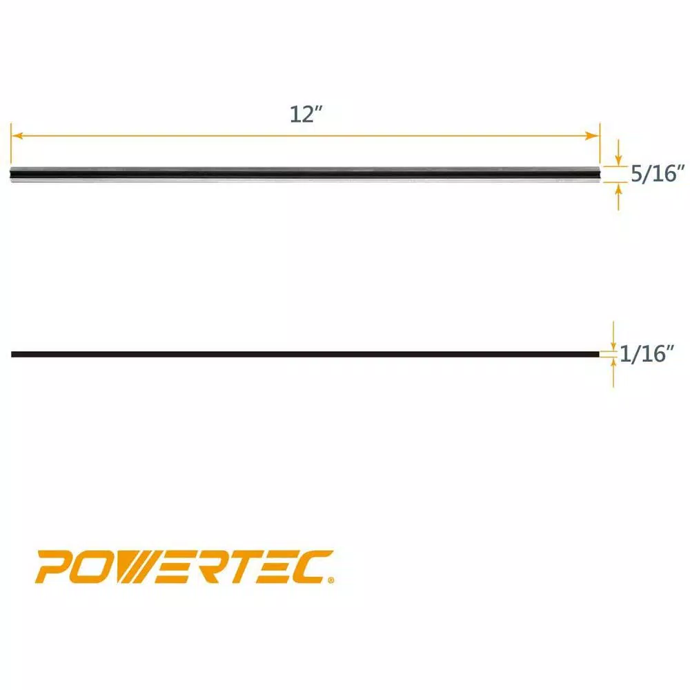 POWERTEC 12 in. High-Speed Steel Planer Knives for Makita 2012 / 2012NB (Set of 4)