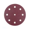 POWERTEC 125 mm 80-Grit 9-Hole A/O Hook and Loop Disc for Festool RO 125/ETS 125 Sander in Red (50-Pack)