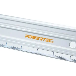 POWERTEC 50 in. Anodized Aluminum Straight Edge Ruler, Metal Machined Flat to Within 0.003 in. Over Full 50 in.