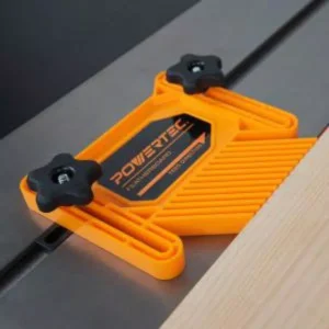 POWERTEC Dual Universal Featherboards for Multi-Functional Woodworking with Flex and Miter Lock System (2-Pack)