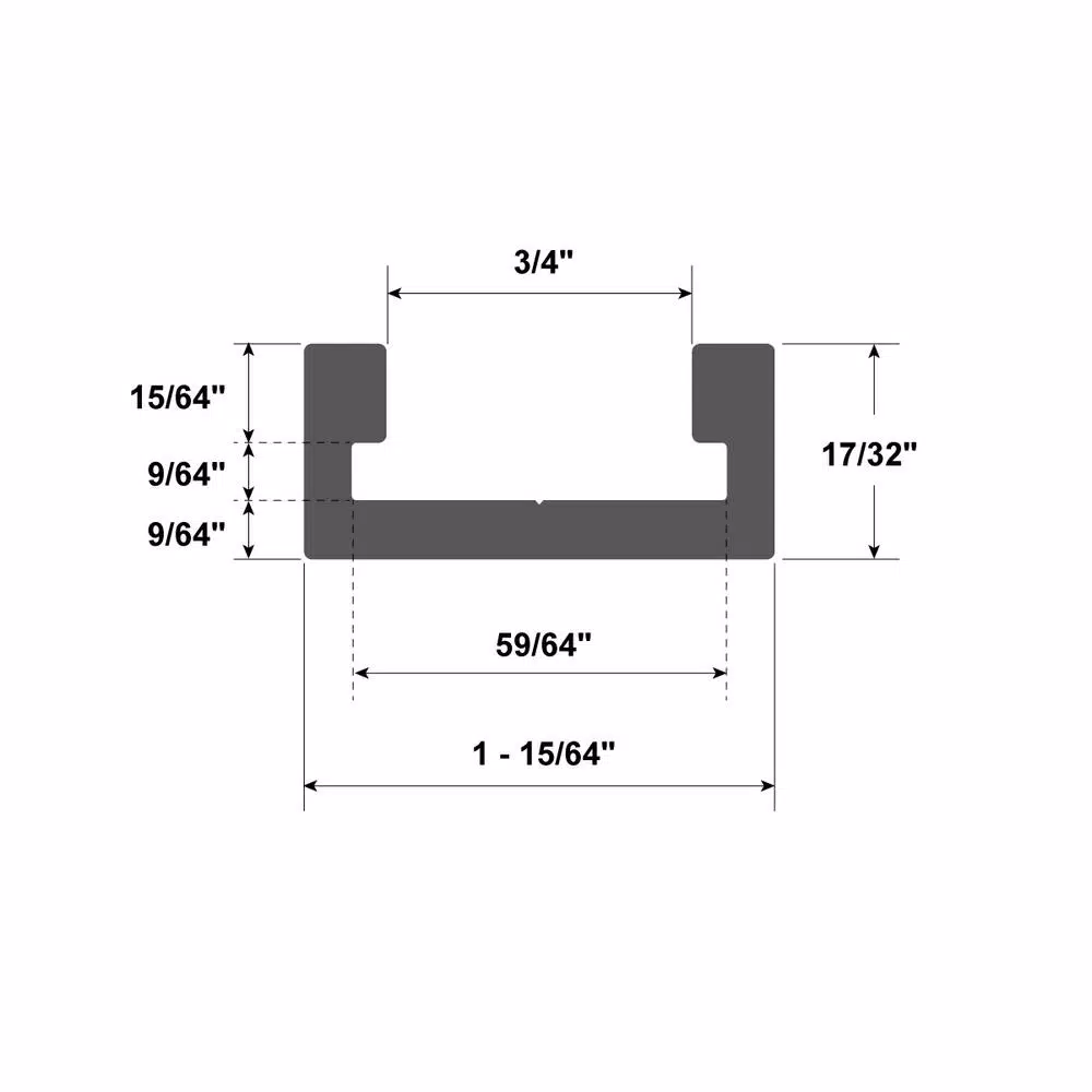 POWERTEC 48 in. Aluminum Miter T-Track with Miter T-Bar