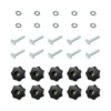 POWERTEC T-Track Knob Kit with 7 Star 5/16 in.-18 Threaded Knob, Bolts and Washers for Woodworking Jigs and Fixtures (Set of 10)