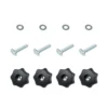 POWERTEC T-Track Knob Kit with 7 Star 5/16 in.-18 Threaded Knob, Bolts and Washers for Woodworking Jigs and Fixtures (Set of 4)