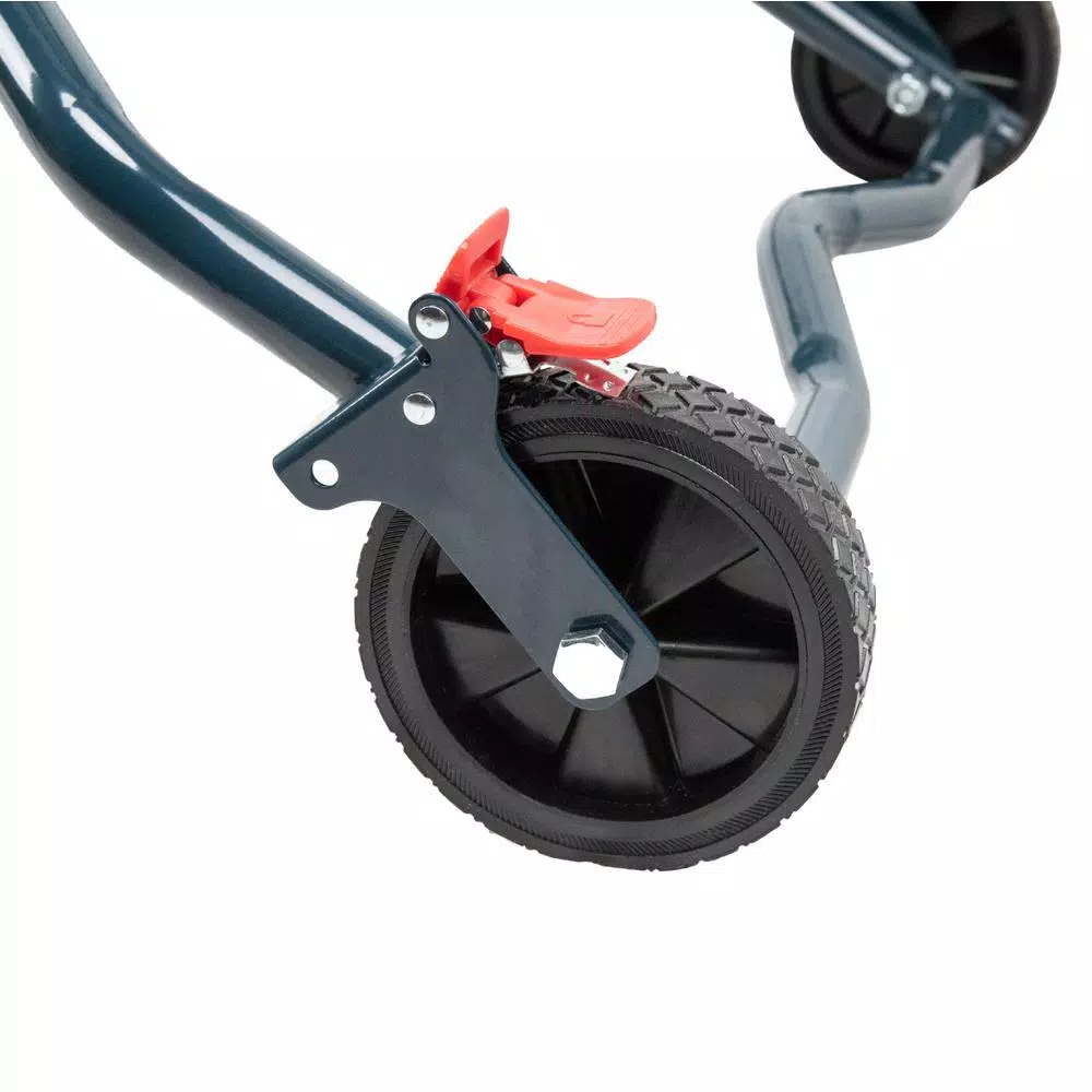 POWERTEC Dual Position Miter Saw Stand (Portable Edition) with Wheels, Quick Change Brackets and Aluminum Bed