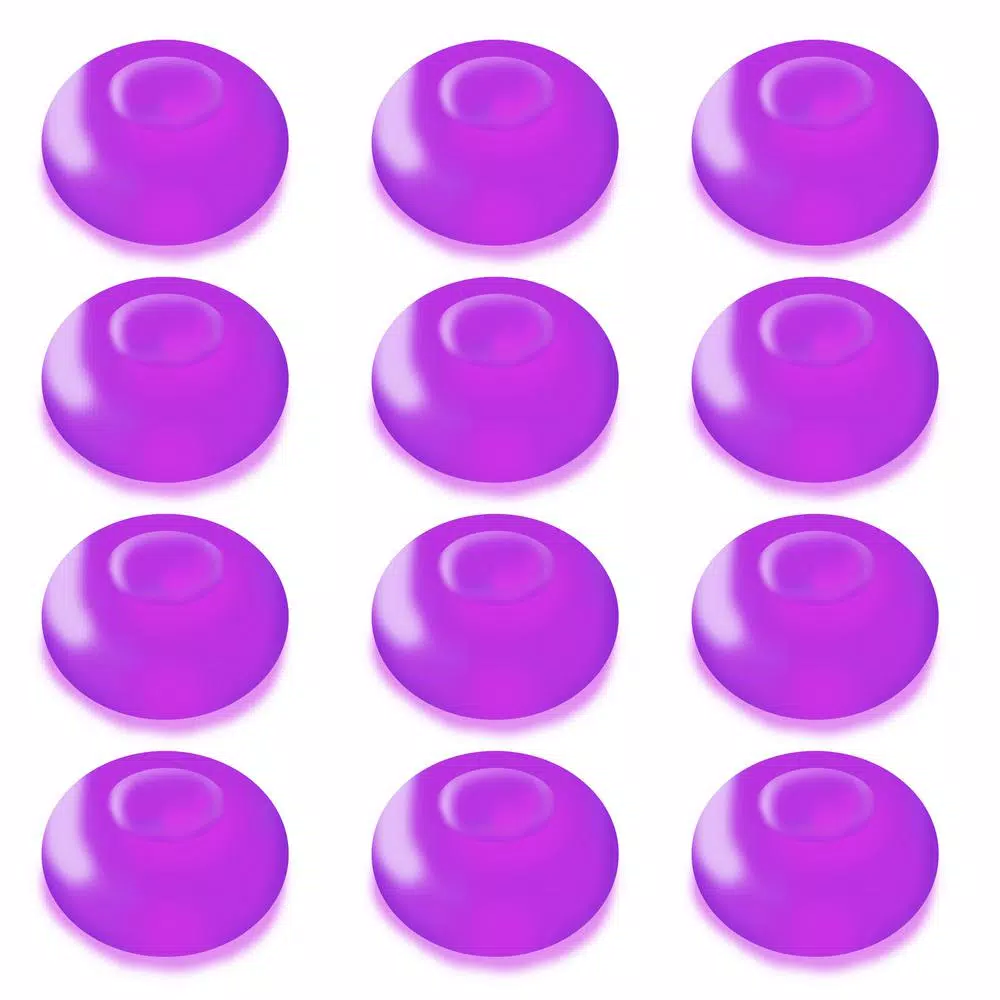 LUMABASE 1.25 in. D x 0.875 in. H x 1.25 in. W Purple Floating Blimp Lights (12-Count)